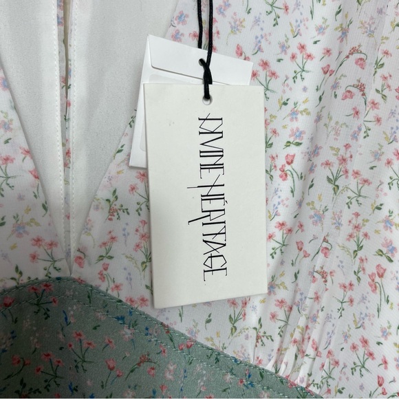 Divine Heritage  Dress Size M Medium Intermix Floral Mixed Print Midi - Picture 15 of 16